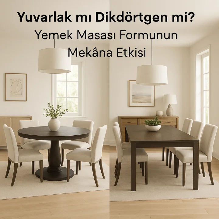 Yuvarlak mı Dikdörtgen mi? Yemek Masası Formunun Mekâna Etkisi